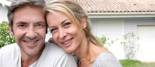 couple smiling together